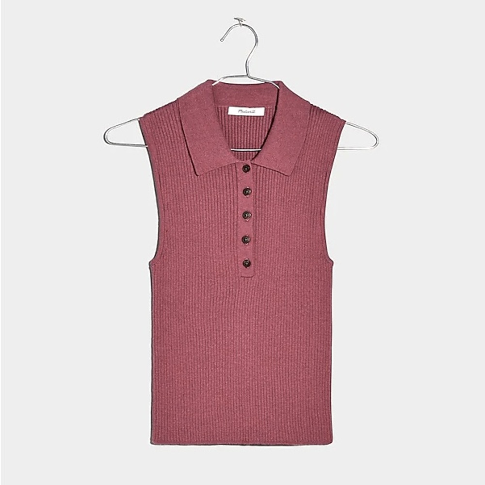 NWT Madewell Owen Polo Sweater Tank Size Medium
